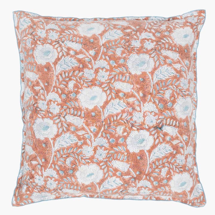 Live Linen - Wholesale Chair Cushion - Block Printed Mabel Linen Cushion Cover– Handcrafted4
