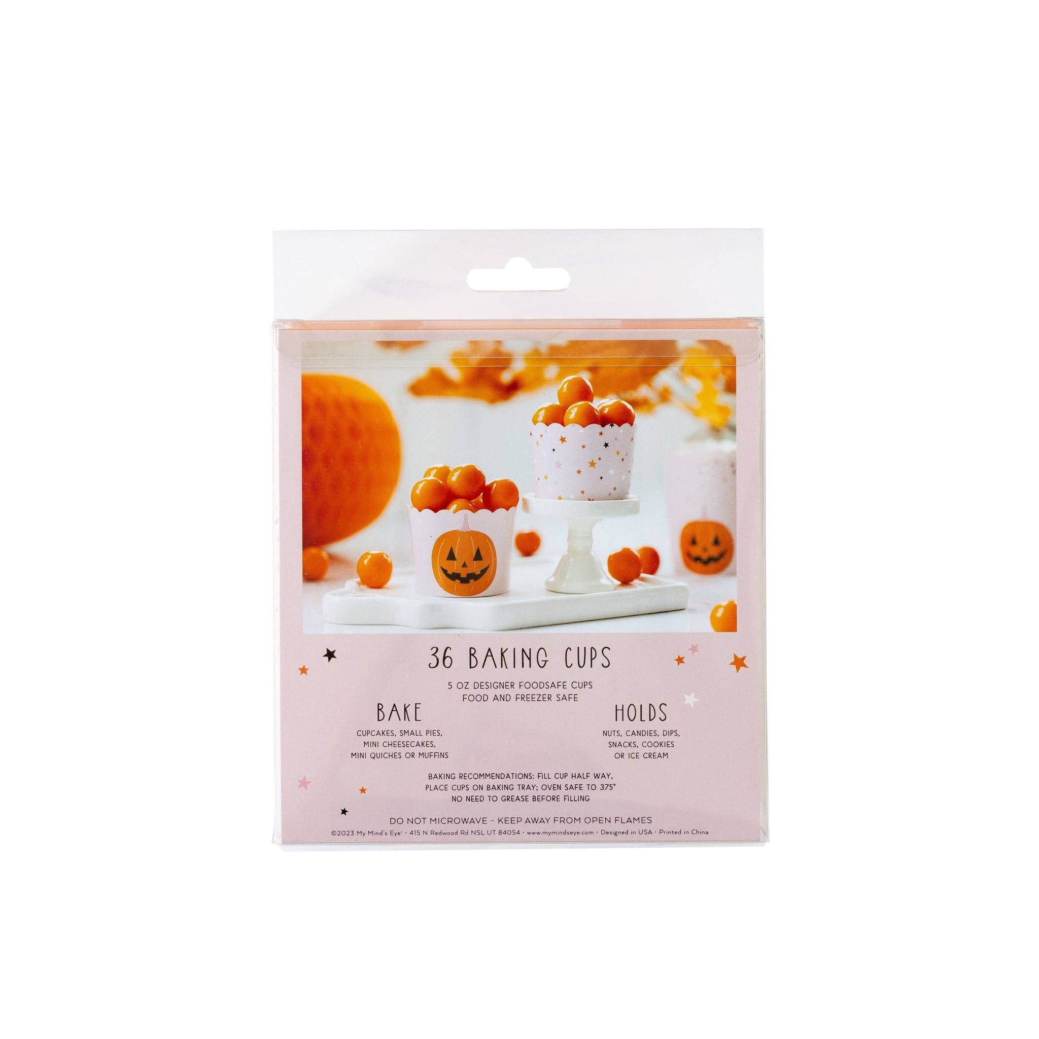 My Mind’s Eye - Wholesale Cupcake/muffin liner - PLCC1291 - Pink Stars and Jackolantern Food Cups (36 pcs)2