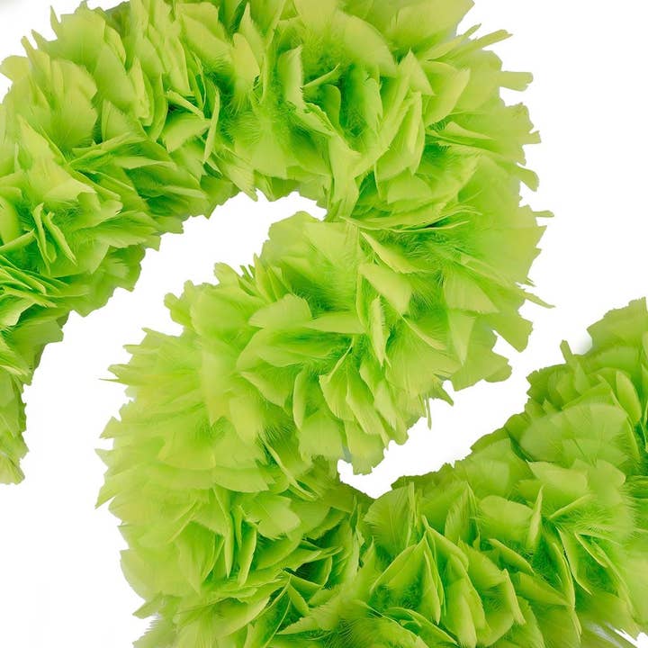 Boa en plumes de dinde 6-8" - Citron vert pour la vente par Zucker Feather Products