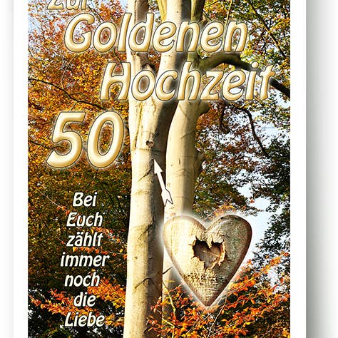 Goldene Hochzeit / Grußkarte / 749020 für den Großhandel von Yabué