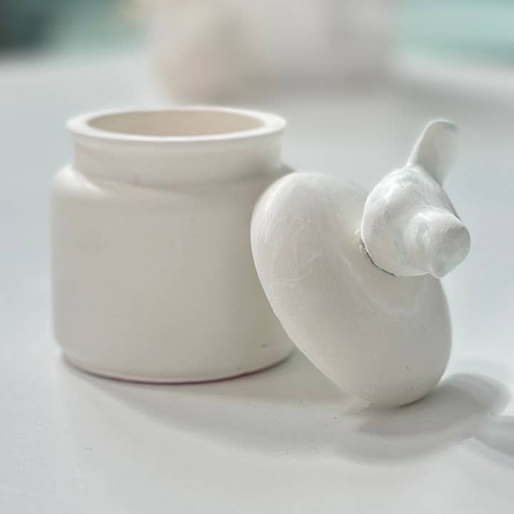 Lidded Trinket Jar - White Color for wholesale by Somone Studios