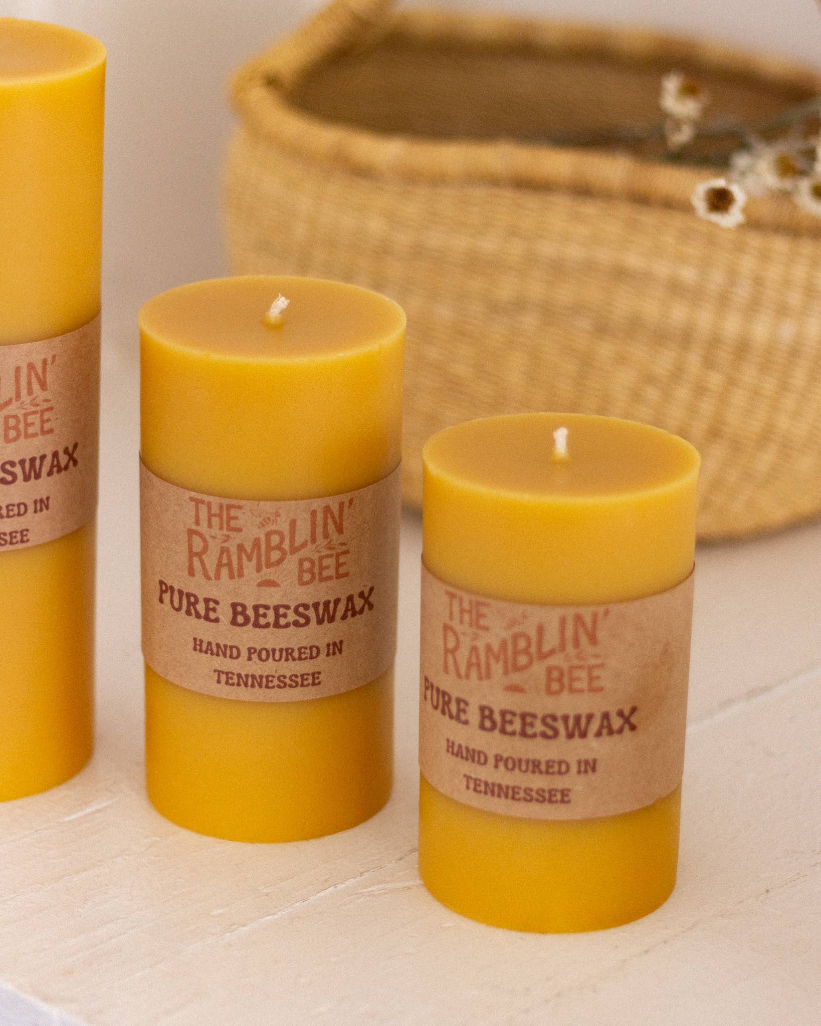 The Ramblin' Bee - Wholesale Pillar Candle - Beeswax Pillar Candle8