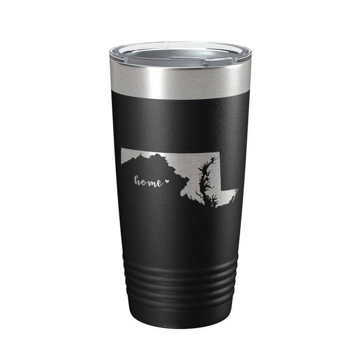 Maryland Tumbler Home State Travel Mug Insulated Laser Engraved Map Coffee Cup 20 oz for wholesale by CarveBright