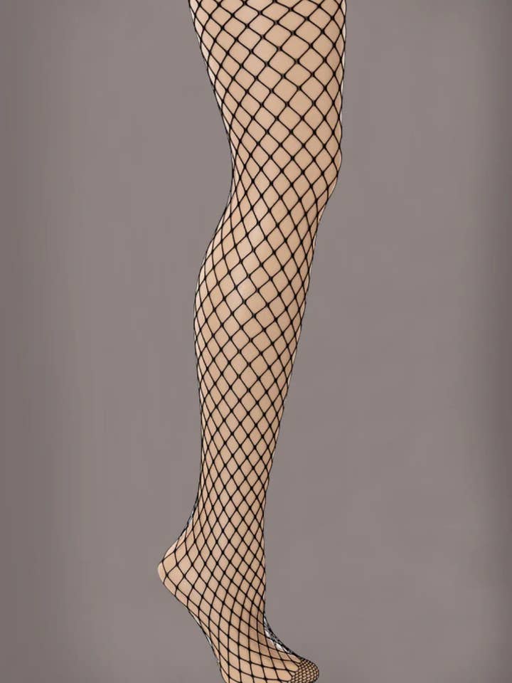 Pretty Attitude Clothing – Engroshandel Tights - Dame – Sorte fiskenettights Strømpebukser Festival Tilbehør Ferie 2