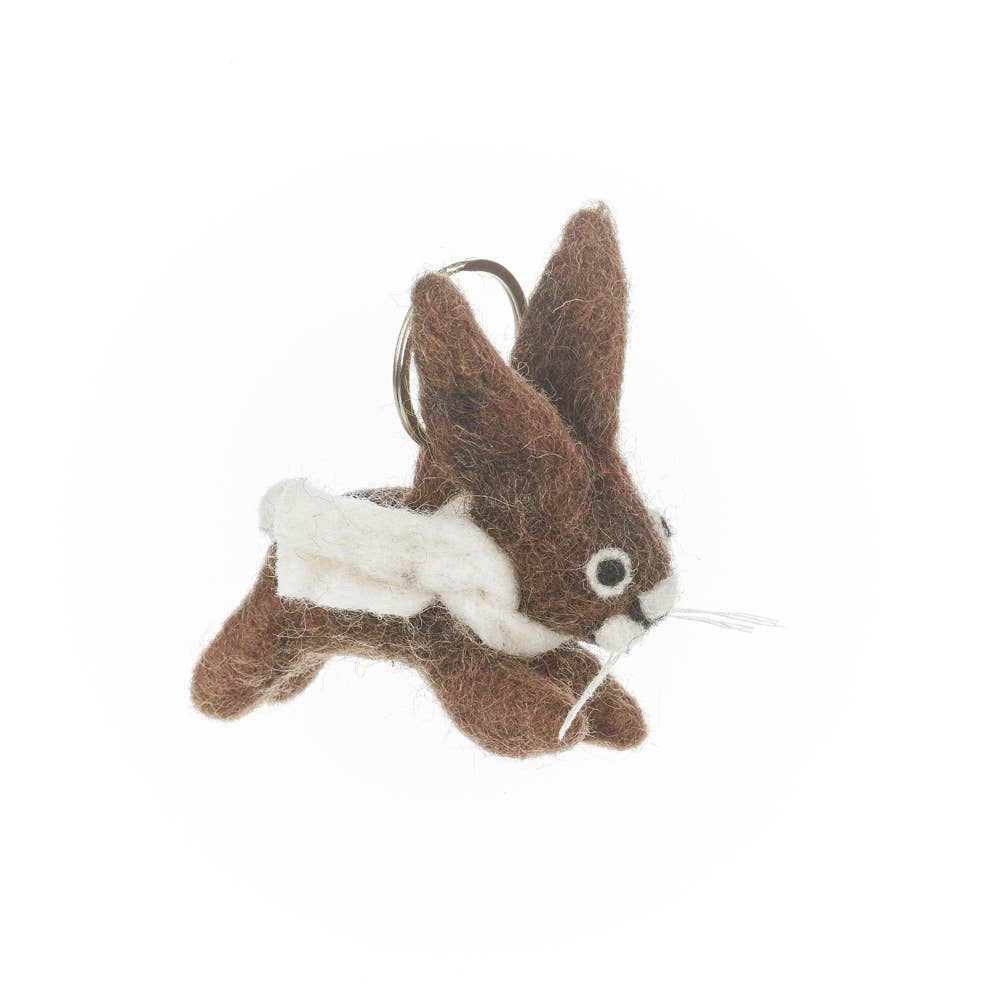 Felt So Good – wholesale Keychain – Unisex – Handmade Felt Fair trade Herbie Hare Keyring1