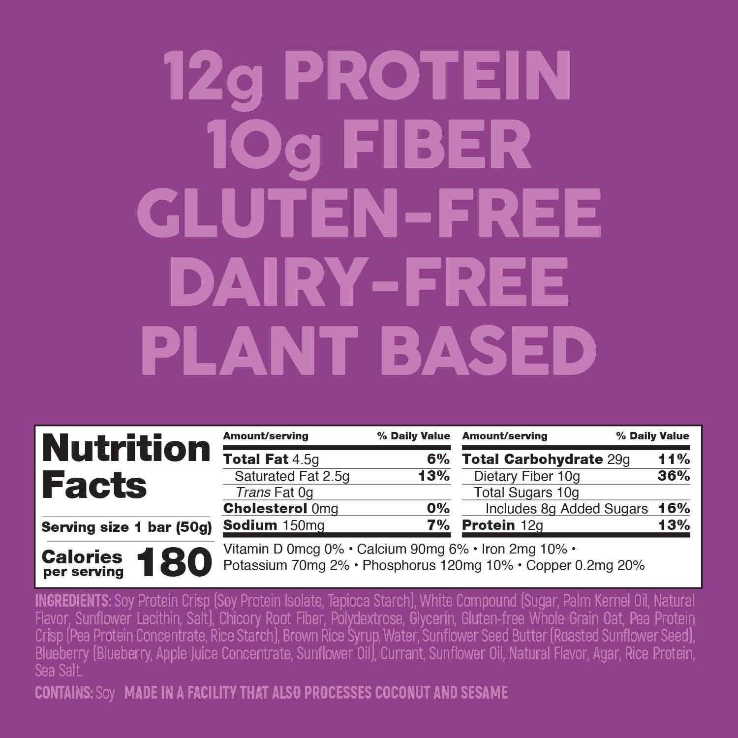 No Nuts! - Wholesale Snack Bar - Blueberry & Vanilla Snack Bars - 12 Bar Pack7