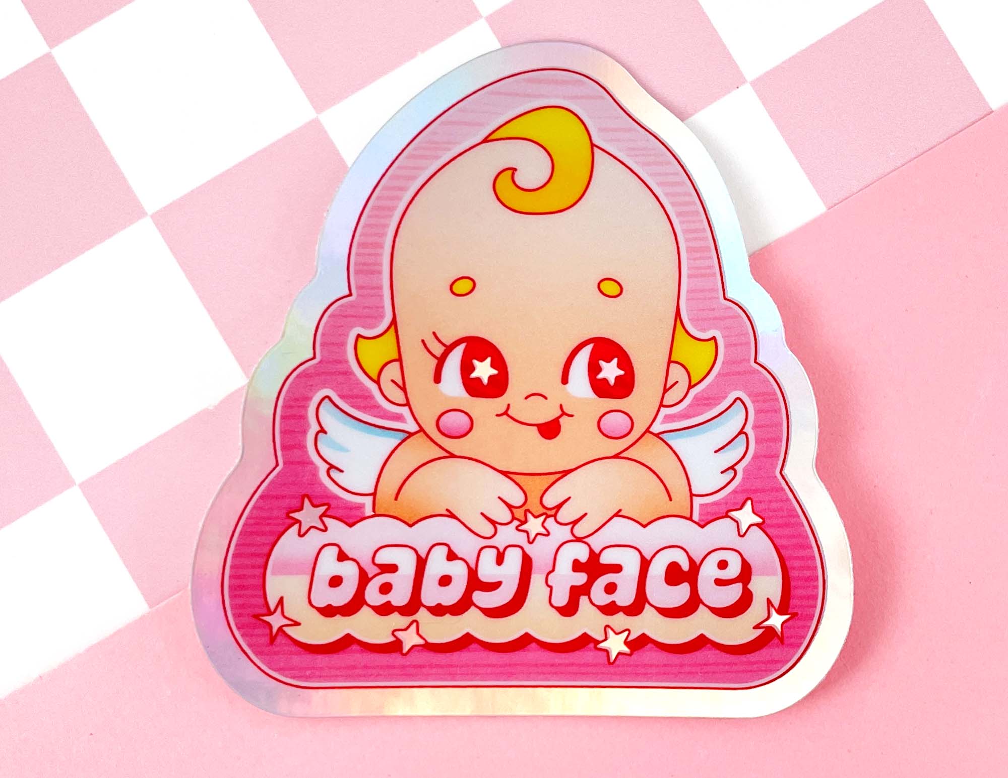 Kidnichols - Wholesale Sticker - Baby Face Holographic Sticker | Baby Doll | Cute | Kawaii3