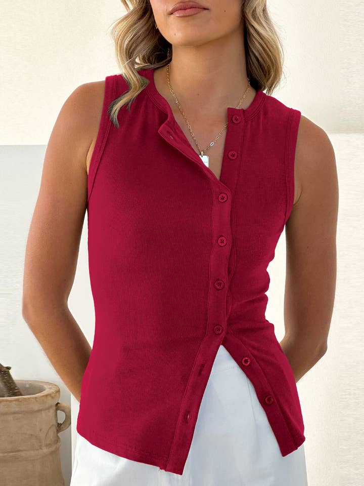 Y2K Asymmetric Button Down Top for wholesale by HIDDENBRAND