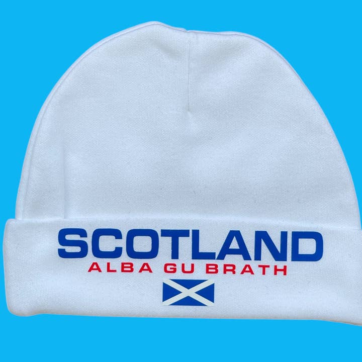 Alba Gu Brath Baby Muts 0-3 Maanden voor wholesale door Brave Scottish Gifts