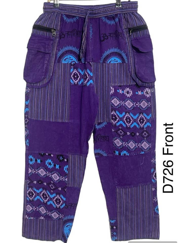 Rising International Inc - Wholesale Pants - Unisex - Cotton Boho Patchwork Pant D7260