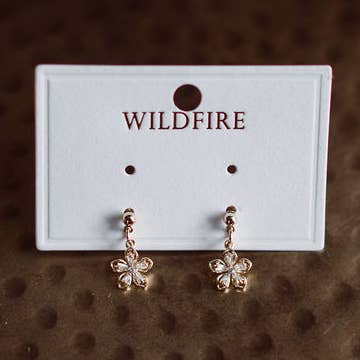 Boucles d'oreilles clous Fleur Étincelle de Lune pour la vente par Wildfire LLC