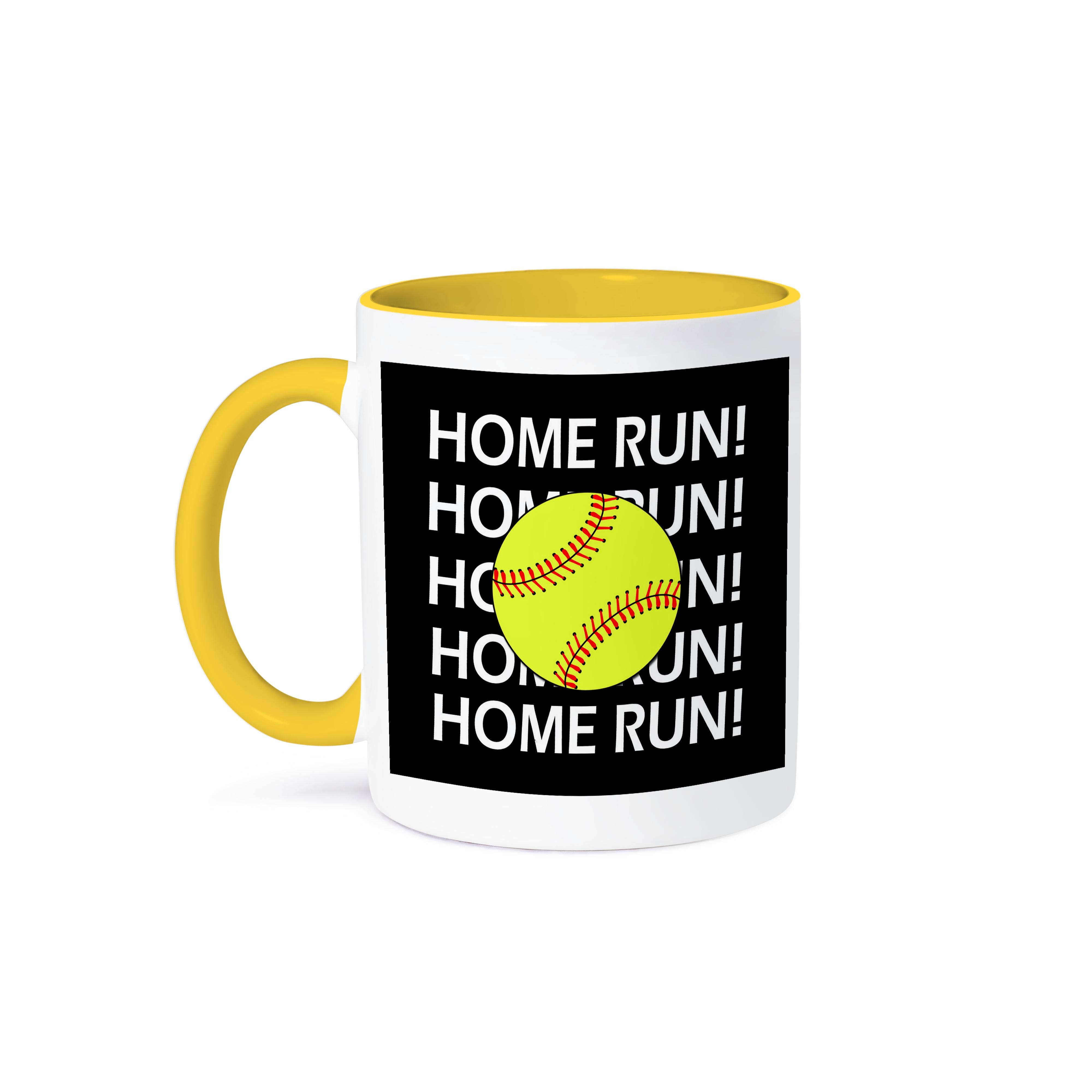 3dRose – wholesale Coffee mug – 3dRose, Home Run. Softball., Mug0
