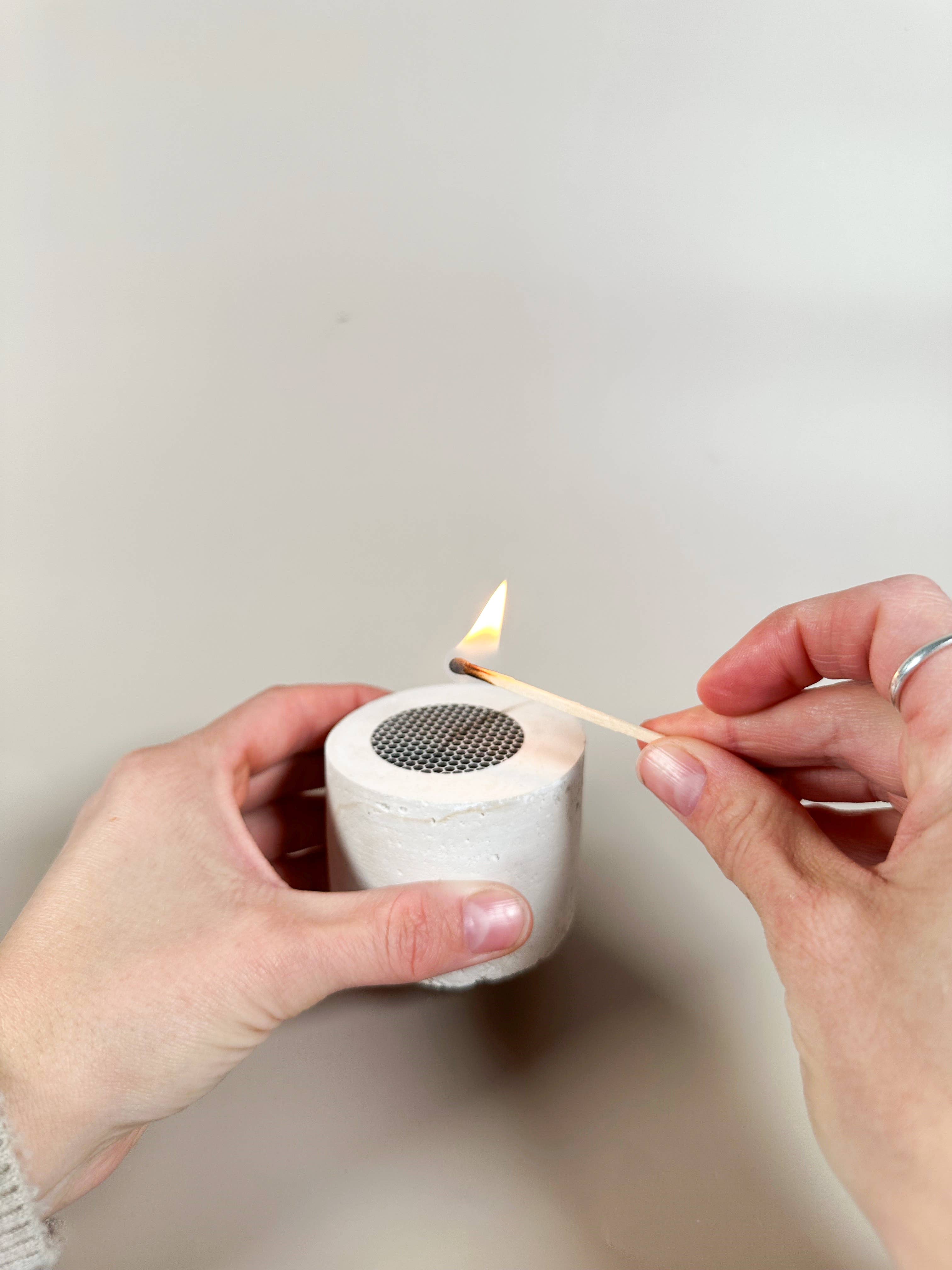 Lynn & Liana Designs - Wholesale Decorative Tabletop Object - Travertine and Lava Rock Mini Vessel (no tariffs)4