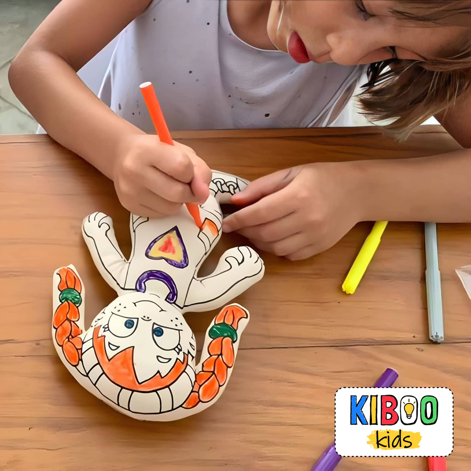 Kiboo Kids - Wholesale Doll - Kids - Color your Own - Doll with Braids5