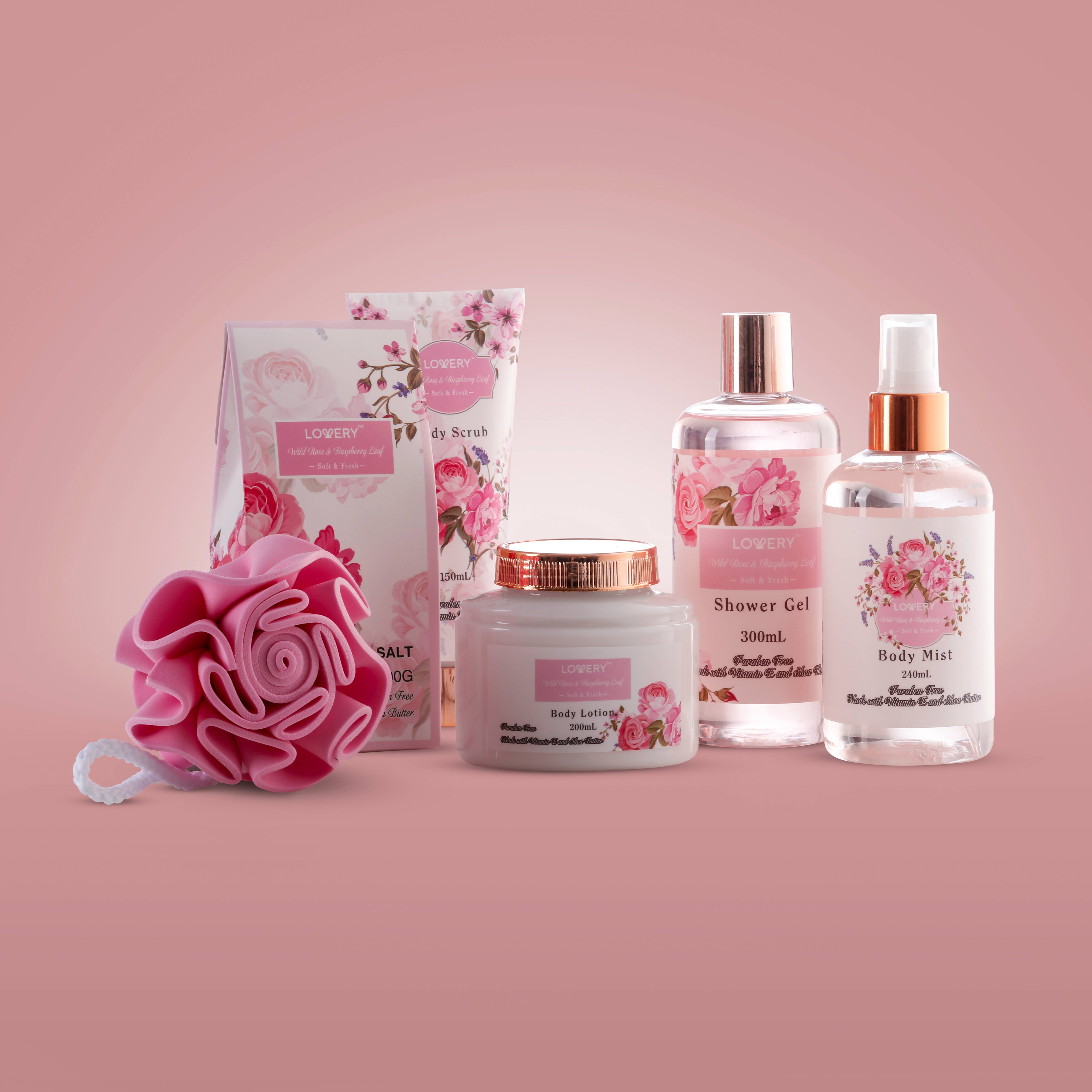 Lovery - Wholesale Bath & body set - Shower and Bath Caddy with Wild Rose Raspberry Body Care4