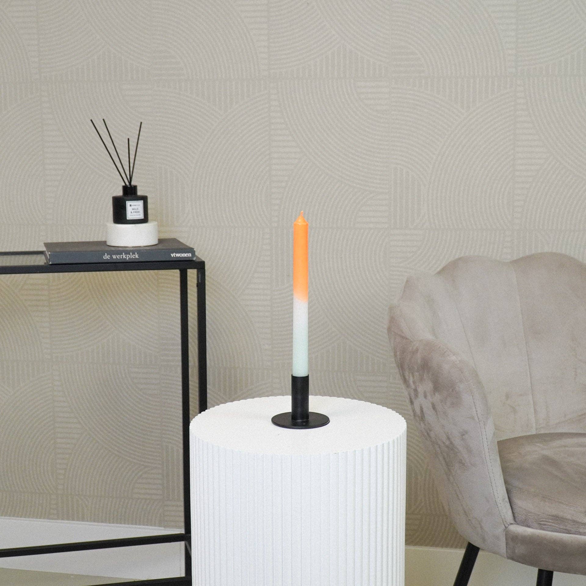 Housevitamin bv - Wholesale Candle Holder - Candleholder - Basic - Metal - Black - 8x8x6,5cm4