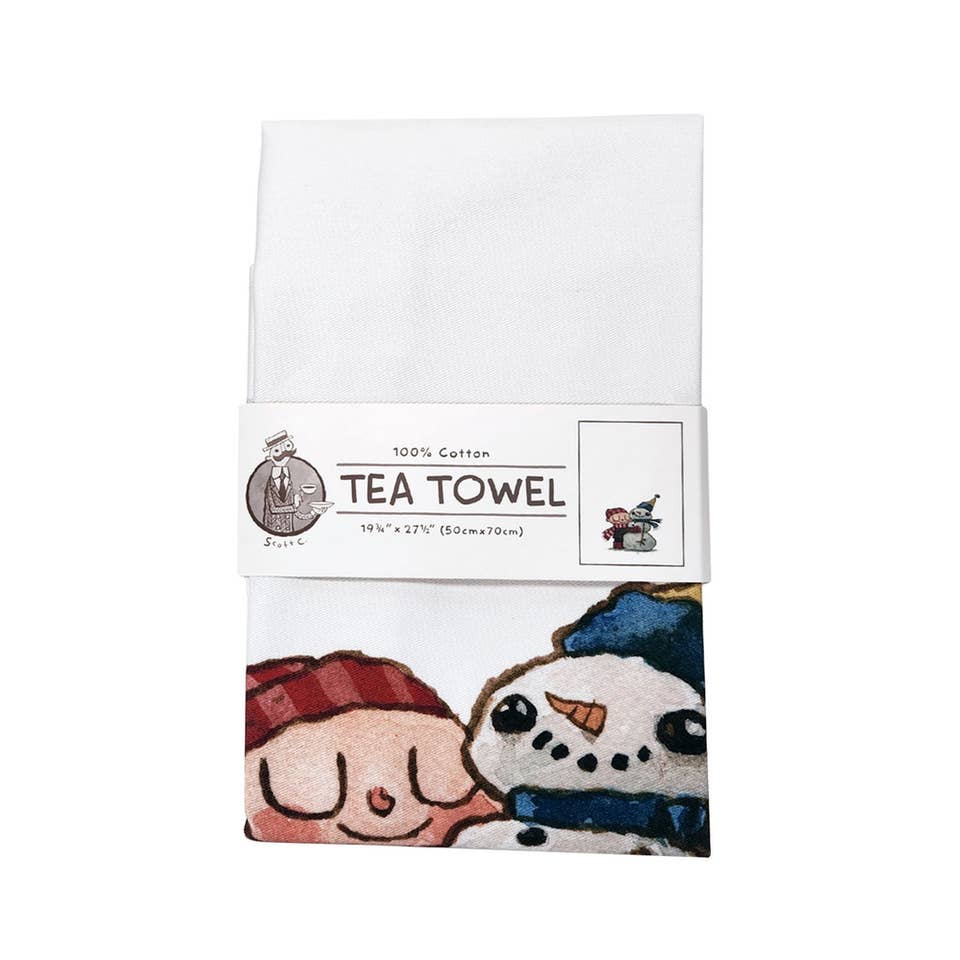 Torchon Snowman Hug pour la vente par The Scott C Shop
