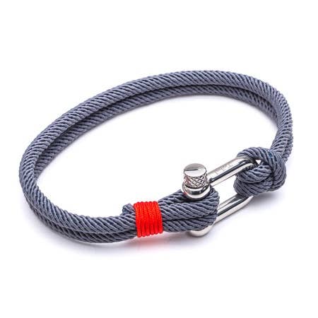 Sports Shackle Grey/Red for wholesale by Midhaven Ltd - Tribal Steel