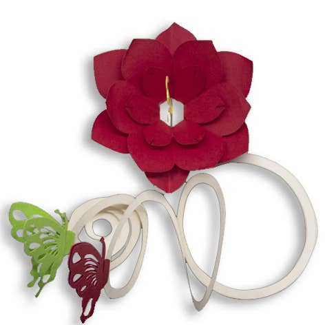 RF Distribution - Wholesale Everyday Greeting Card - Origami Surprise Butterflies and Flowers Card2