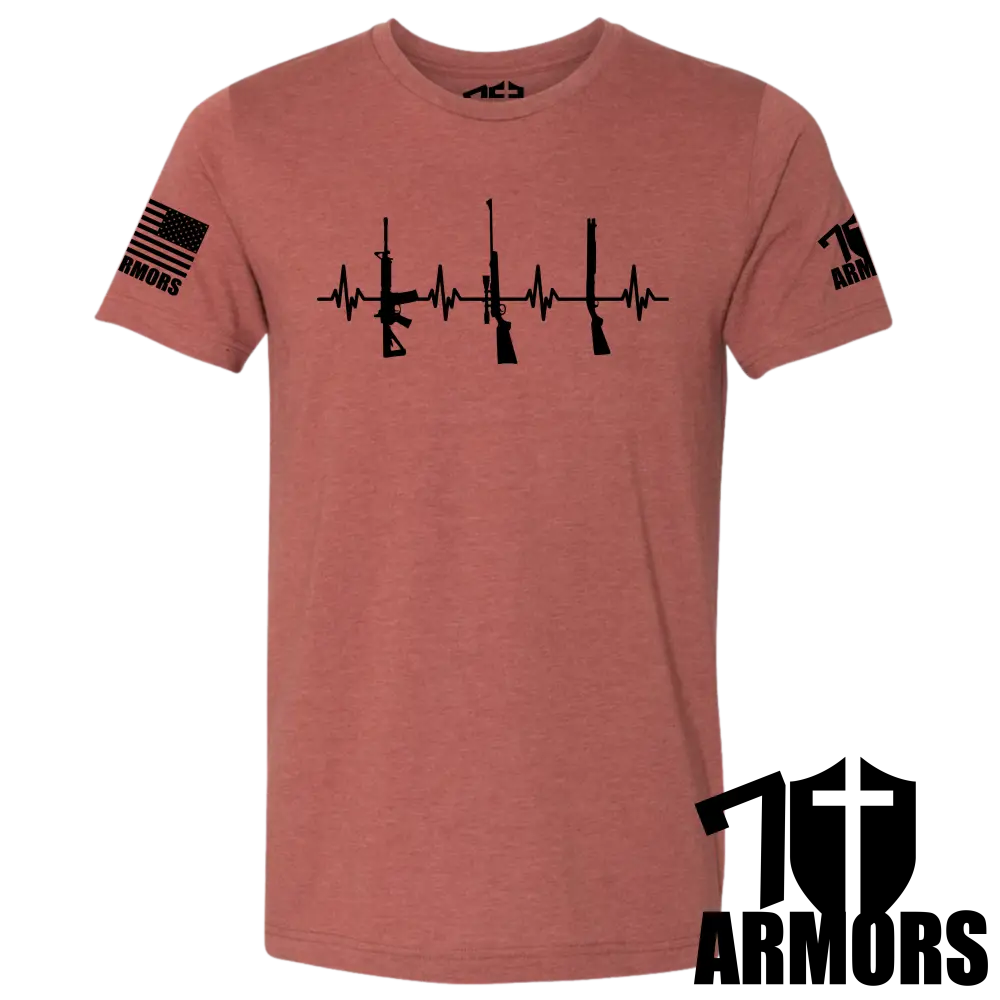 7 ARMORS APPAREL - Wholesale Screen Printed T-Shirt - Men's - HEARTBEAT OF LIBERTY T-SHIRT1