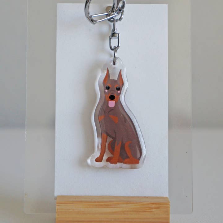 kiwi & WILLOW - Wholesale Keychain - Unisex - Doberman Epoxy Keychain2