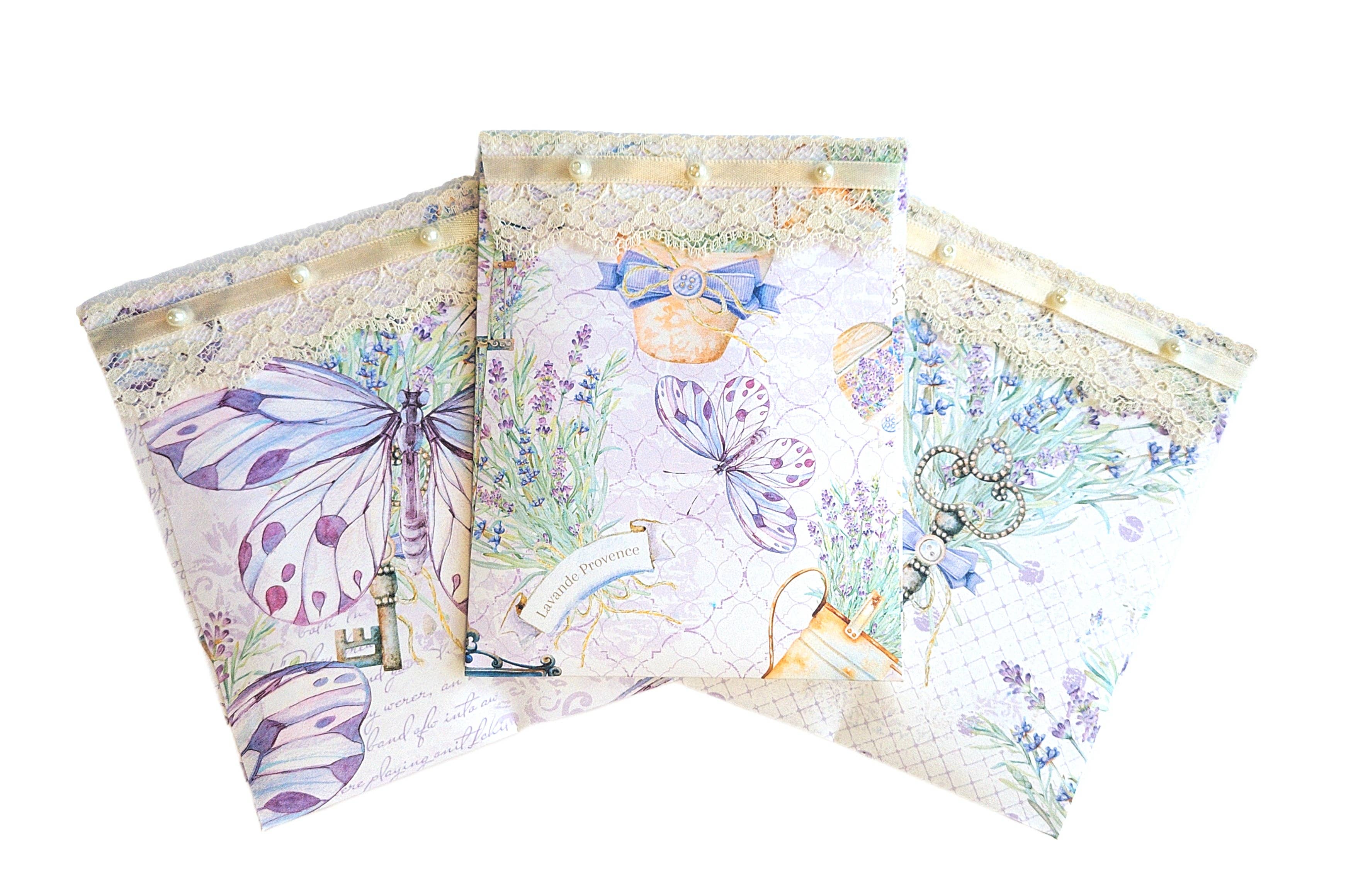 Chic Brico - Wholesale Sachet - Pearls & Lace Lavender Scented Drawer, Closet & Car Sachets, Large Size 4" x 5", 3-Pack9
