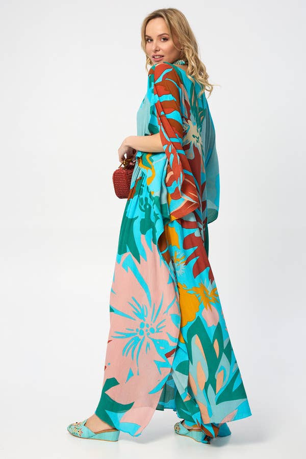 SAACHI - Wholesale Kaftan - Women's - Polychromatic Flowery Kaftan17