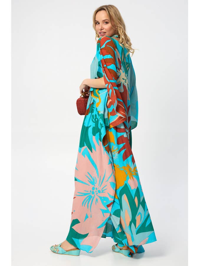 SAACHI - Wholesale Kaftan - Women's - Polychromatic Flowery Kaftan23