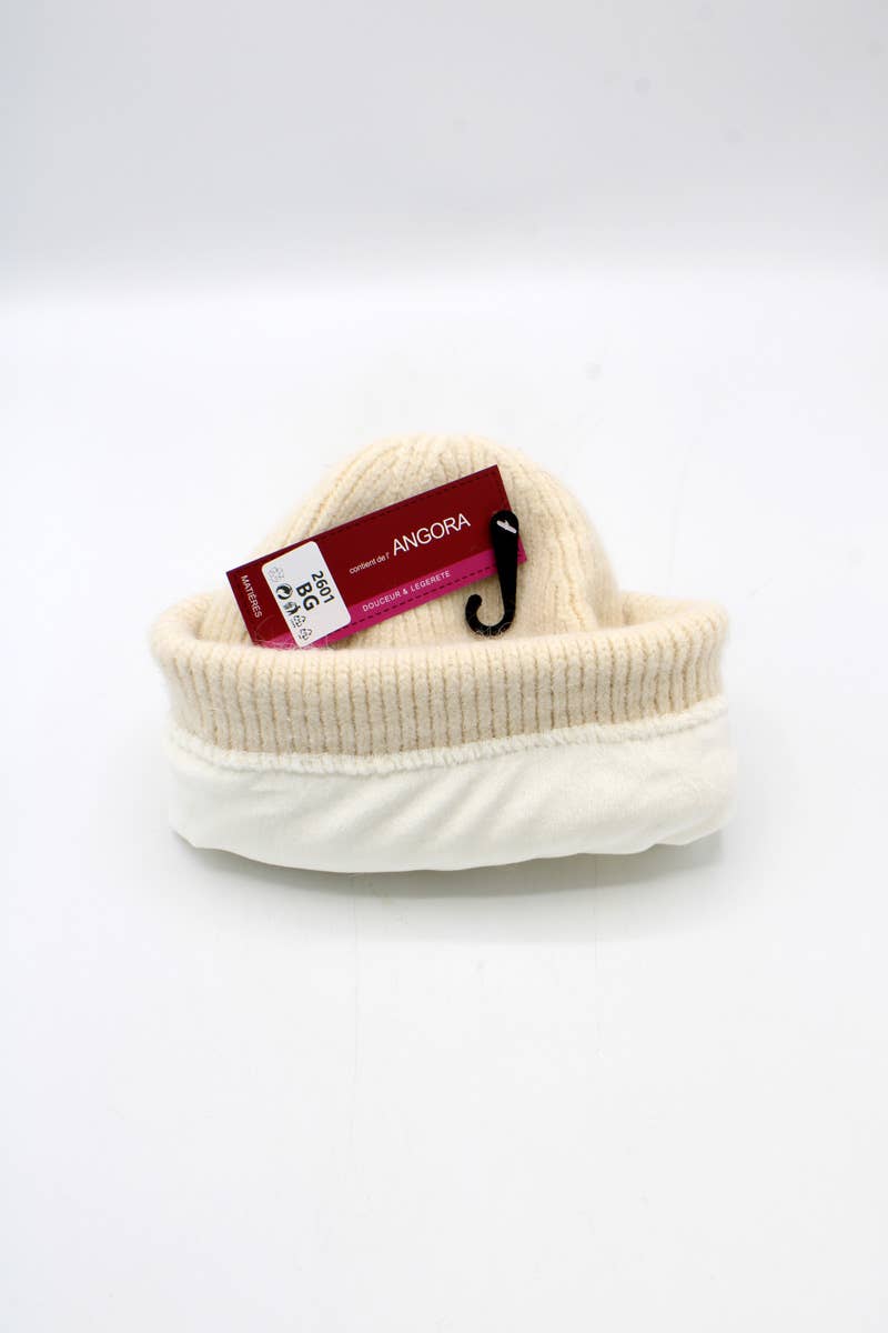 Hologramme Paris - Wholesale Beanie - Women's - Classic Plain Lined Angora Beanie4