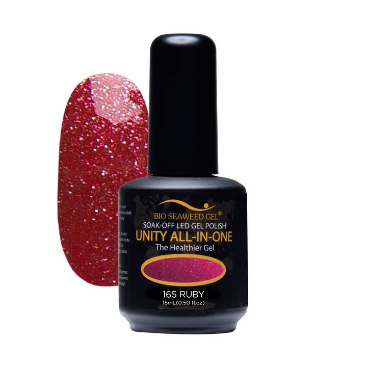 Unity - Esmalte de gel todo en uno (165 rubí) para venta al por mayor de Bio Seaweed Gel