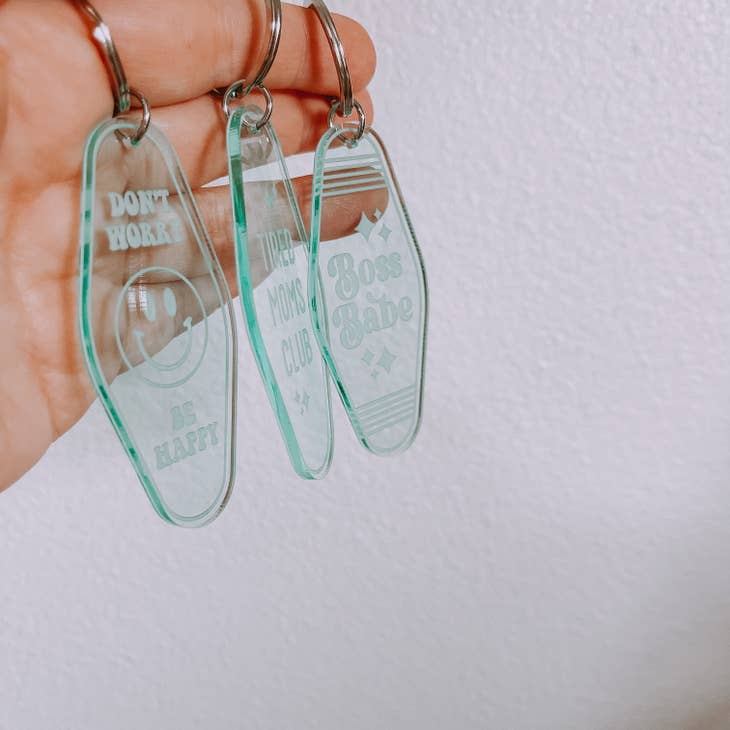 Wholesale Retro Inspired Motel Keychain, Translucent Sea Glass for your ...