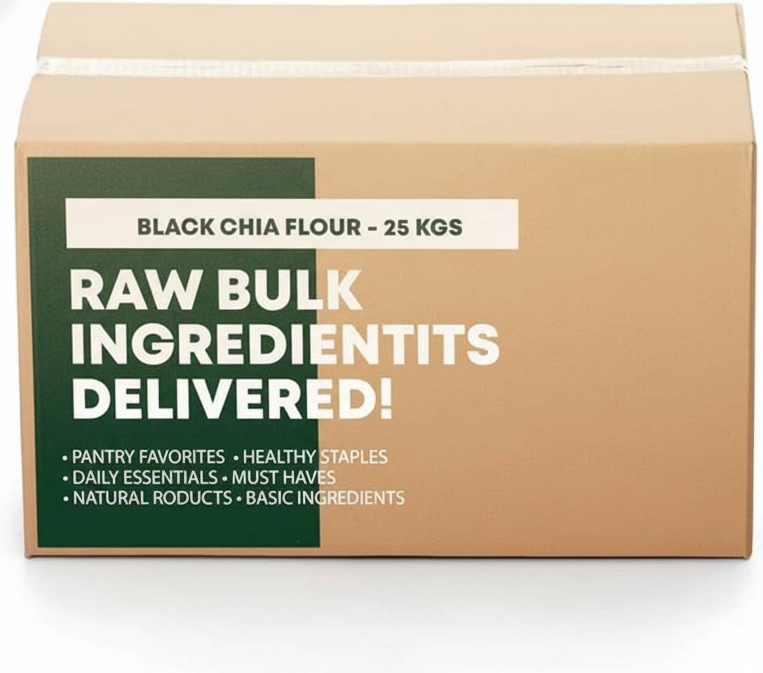 PRIDE INDIA BRANDS - Wholesale Flour - Cold Milled Black Chia Flour– 55 lbs. Bulk Bag