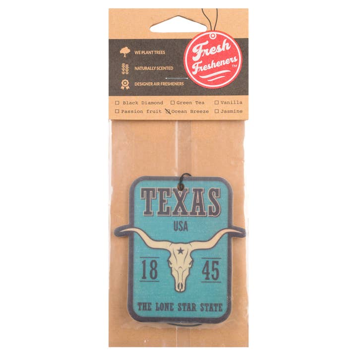 Fresh Fresheners - Wholesale Car Freshener - Unisex - Texas Longhorn Air Freshener Pack of 121