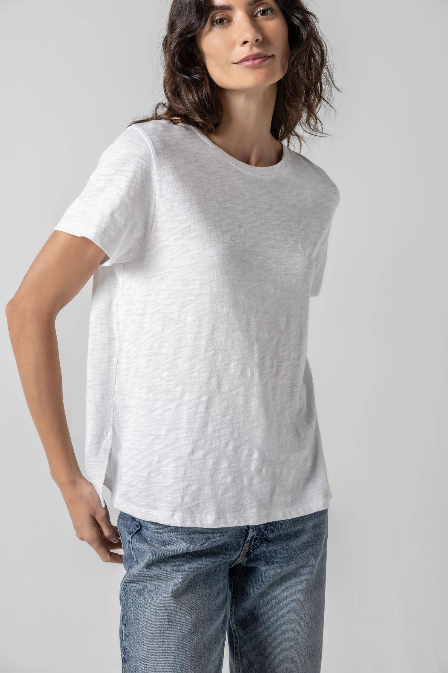 Boyfriend Tee - White for wholesale on Faire0