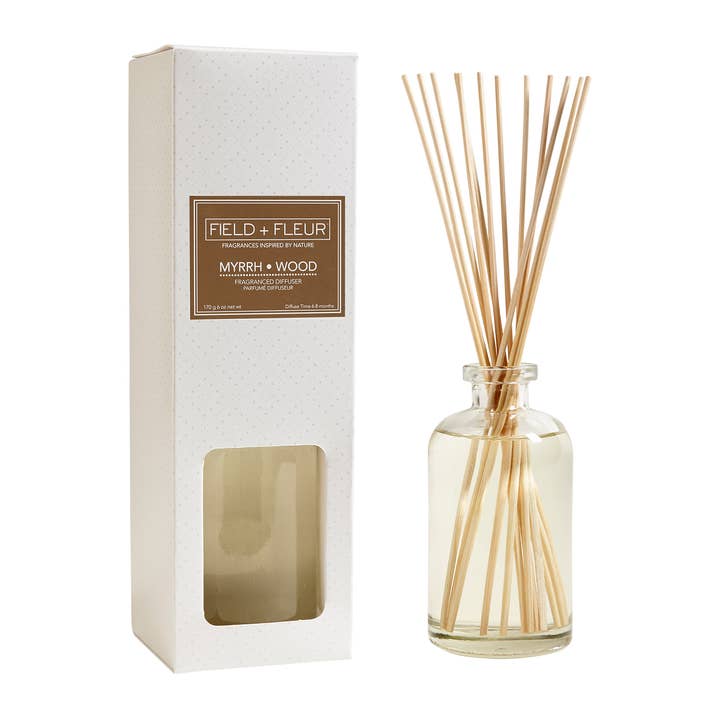 Hillhouse Naturals/Field+Fleur - Wholesale Reed Diffuser - Myrrh Wood Diffuser Reed 6oz. Ctn.60