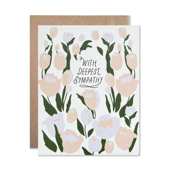 With Deepest Sympathy Tulips for wholesale by Hartland Cards