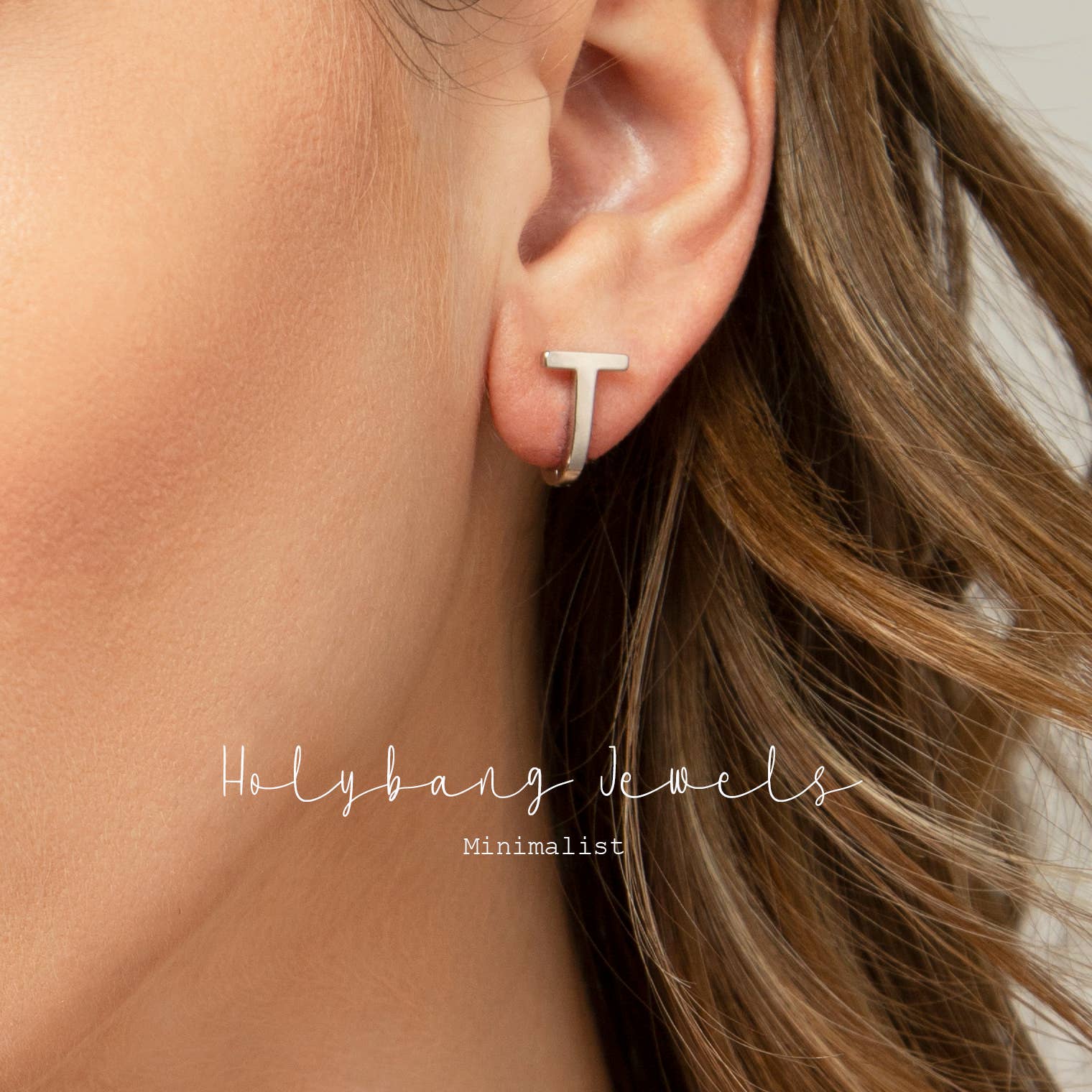 HolyBang Jewels - Wholesale Hoop Earrings - MINIMALIST T BAR HOOP EARRINGS - E-H100294