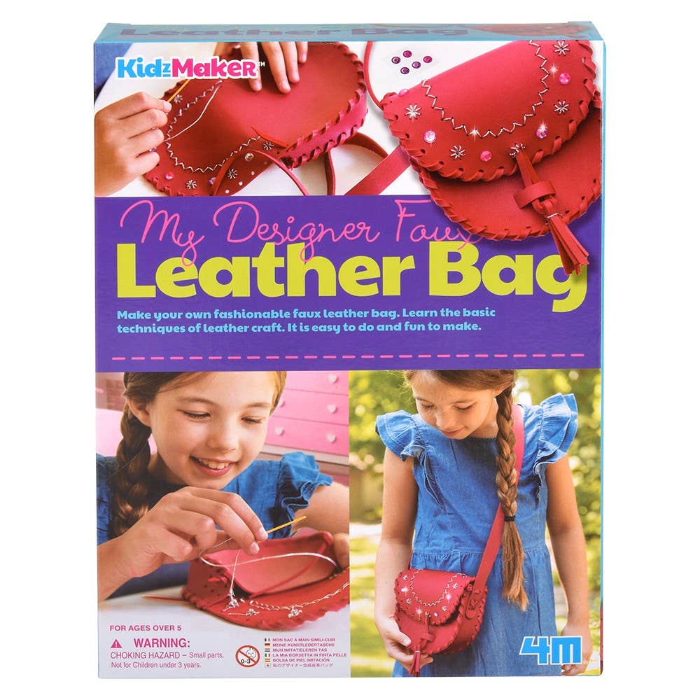 The Toy Network - Wholesale DIY Craft Kit - Kids - KidzMaker/My Designer Faux Leather Bag4