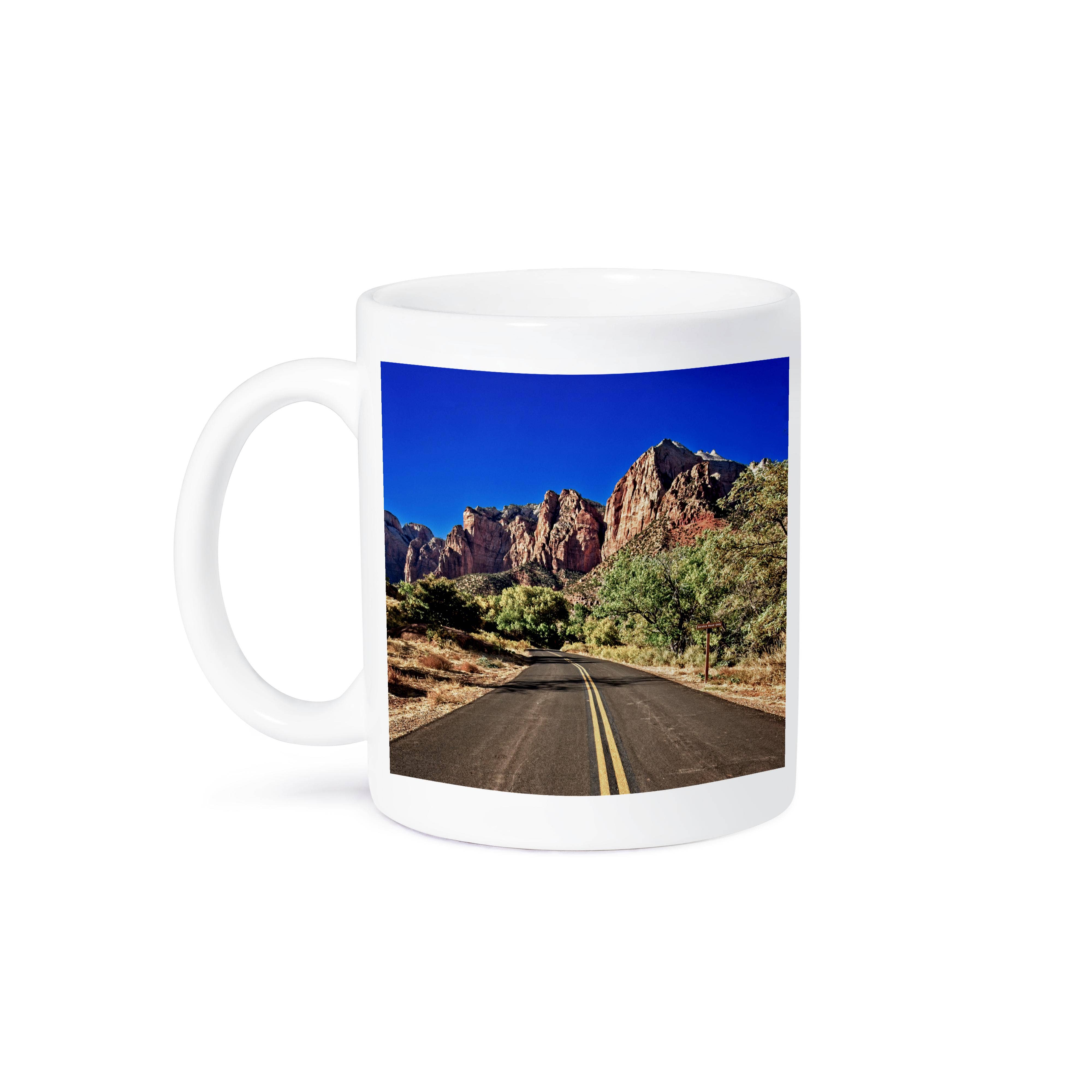 3dRose - Wholesale Coffee Mug - 3dRose, Road into the mountains at Zion National Park, Mug8