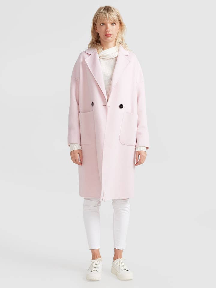 belle & bloom - Wholesale Coat - Women's - Publisher Double-Breasted Wool Blend Coat