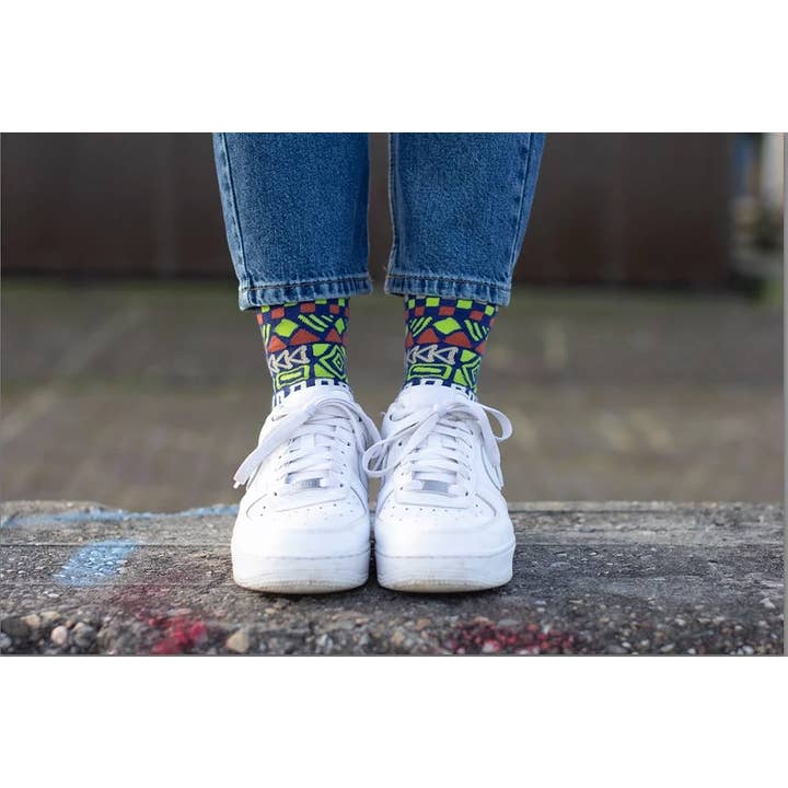 Olisha socks - Wholesale Socks - Unisex - Sema Sodalite blue - Organic Cotton Socks4