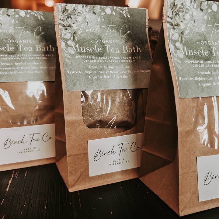 Birch Tea Co. - Wholesale Badzout/melk - Badthee - Muscle Eucalyptus Epsom-zoutbad