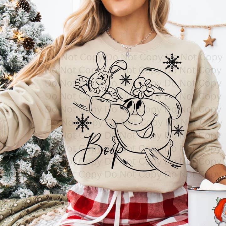 Retro Frosty Christmas Graphic Snowman Sweatshirt for wholesale by Southern Rheas