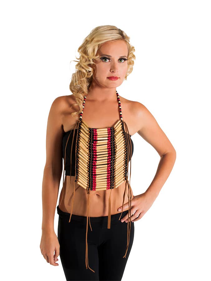 Western Fashion - Wholesale Bustier - Women's - Breastplate Native American - Beige1