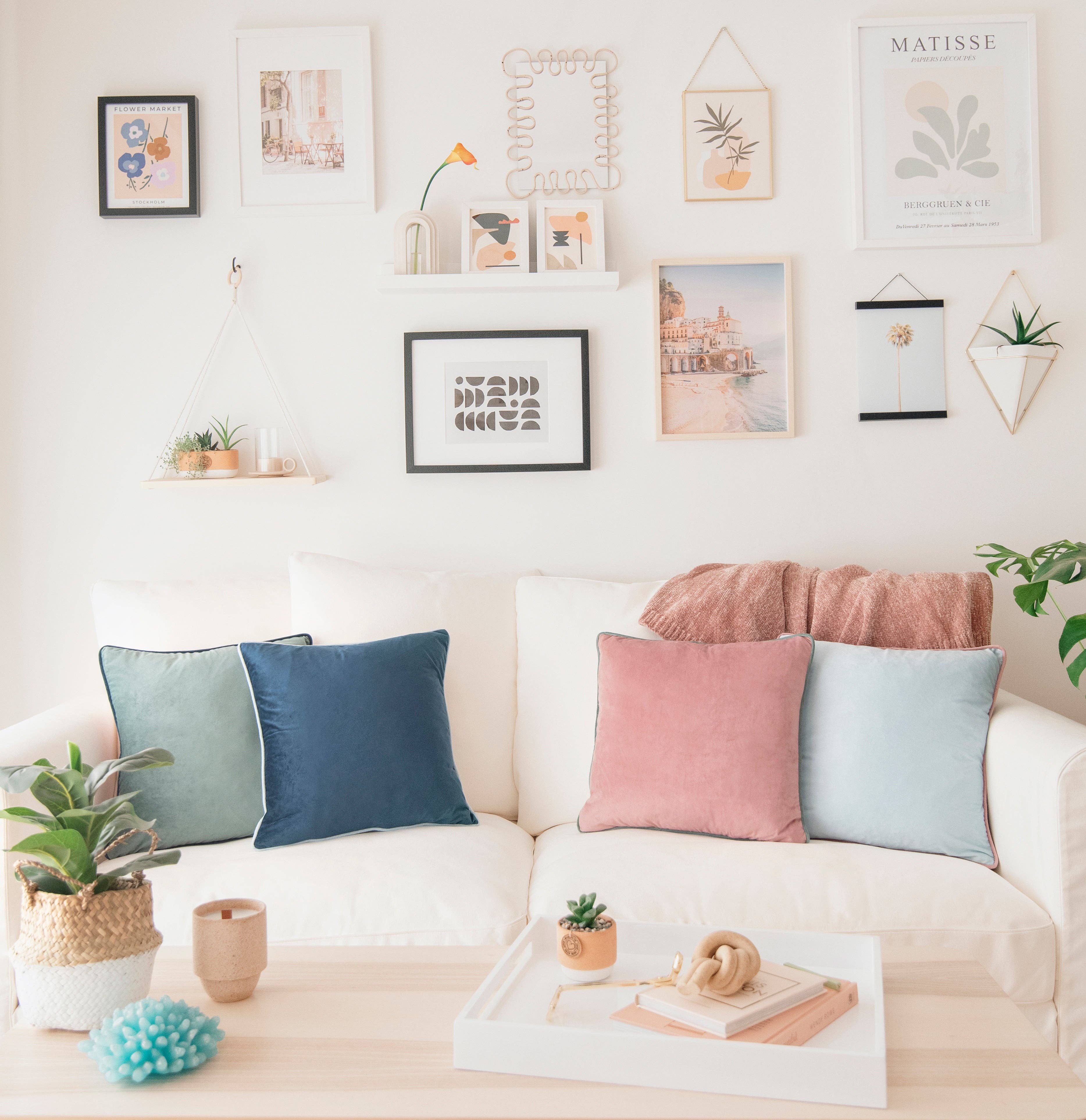 Monday Moose - Wholesale Throw/Decorative Pillow - Monteverde Pillow Covers (4-Pack) - Pink/Blue5