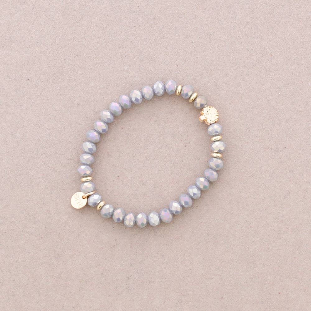 Sonata - Venta al por mayor Pulsera de cuentas - Pulsera Elastica Cristales Facetados Arbol Metal16