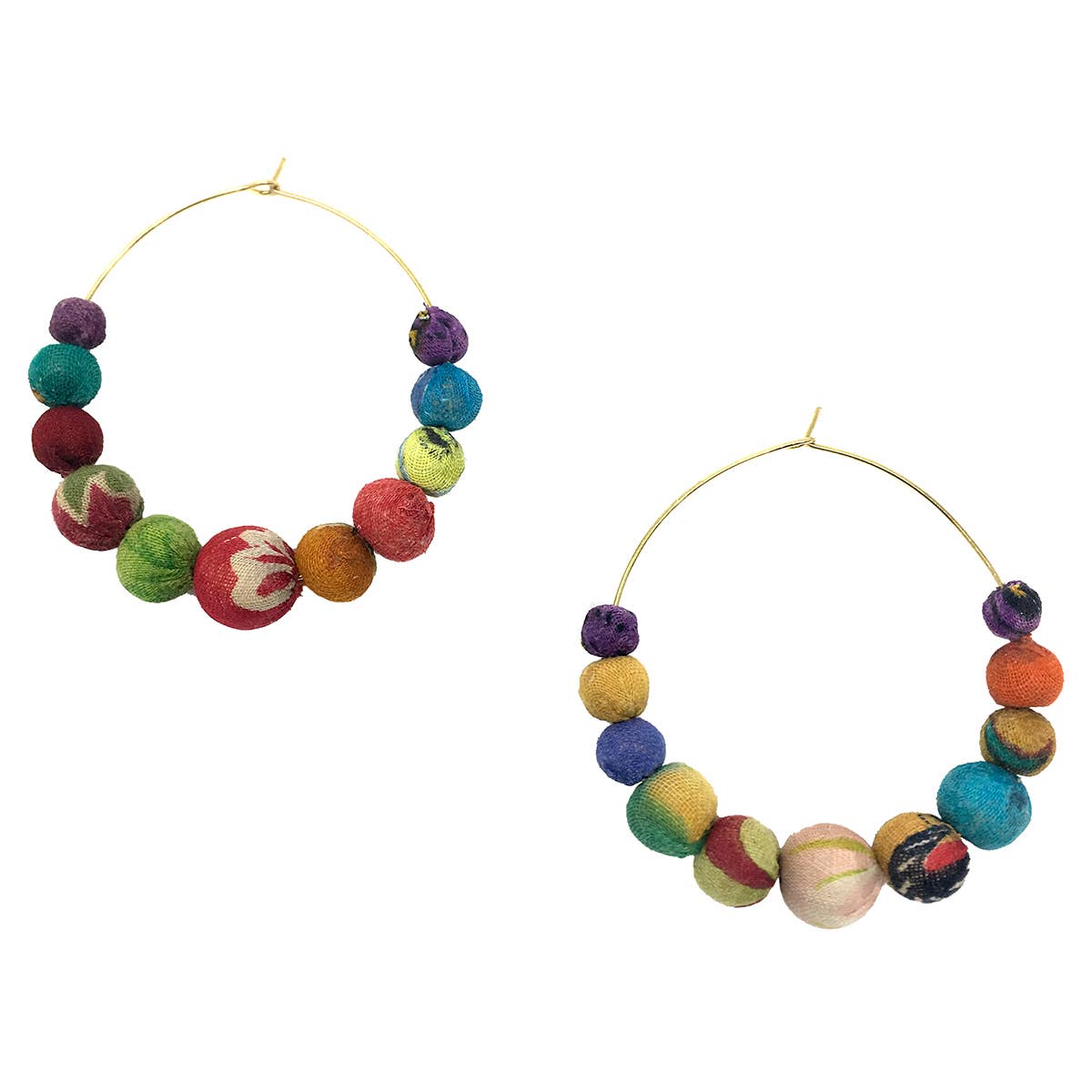 WorldFinds - Venta al por mayor Pendientes de aro - Kantha - Aros graduados2