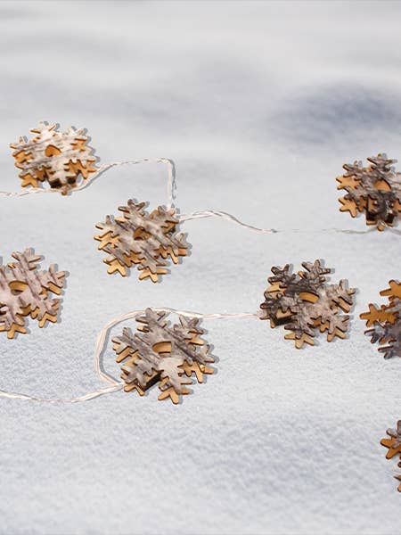 SET VAN 10 LED HOUTEN FIGUURVERLICHTING, SET VAN 2 STUKS SNEEUWVLOK voor wholesale door Perfect Holiday