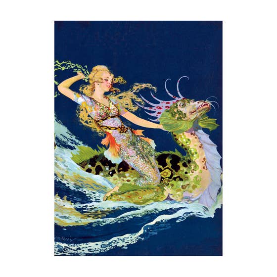 Laughing Elephant - Wholesale Art Print - Mermaid and Sea Dragon - Mermaids Print