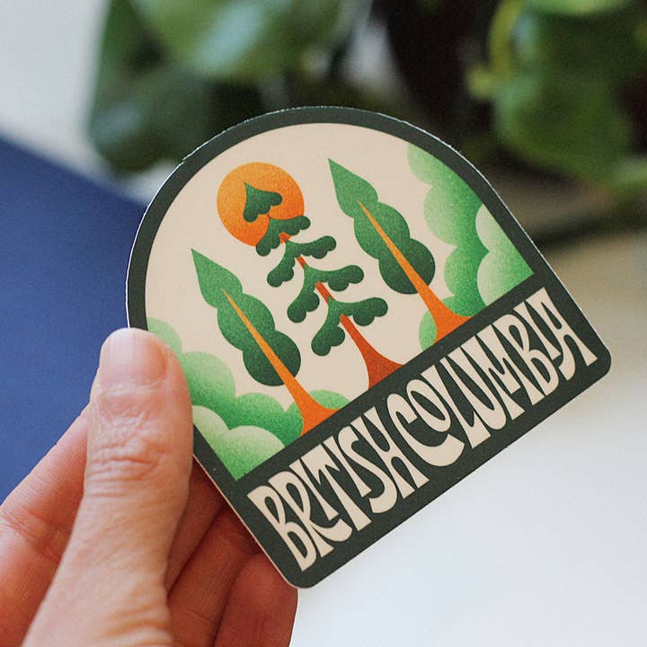 Julie Solvstrom Illustration - Wholesale Sticker - Beautiful British Columbia Vinyl Sticker Matte Waterproof3